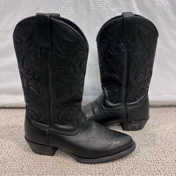 Ariat  Heritage R Toe Black Leather Cowboy Boots Western 10002218 Men Sz 8.5 EE, - Picture 2 of 16